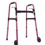 Andadera Con Ruedas Aluminio Ajustable Roja EKOMOBILITY