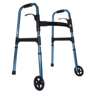 Andadera Con Ruedas Aluminio Ajustable Azul EKOMOBILITY