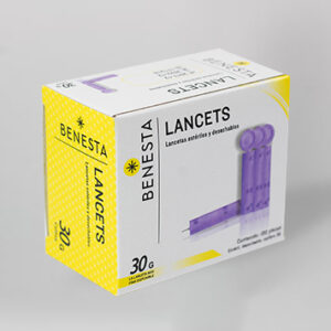 Lancetas fina benestar 30g 100 pzas
