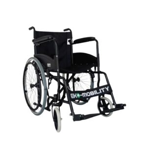 Silla de Ruedas 18? Negra de Acero Esmaltado Desmontable